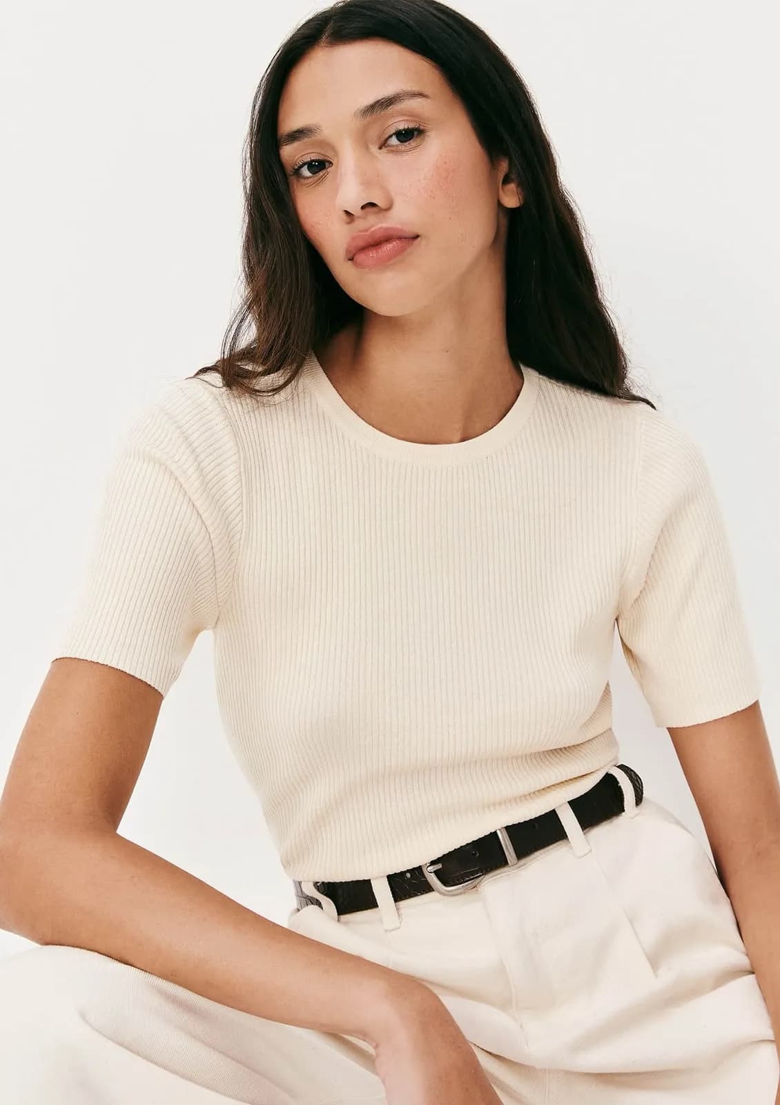 Blusa fem off white Tamanhos m, g e xg
